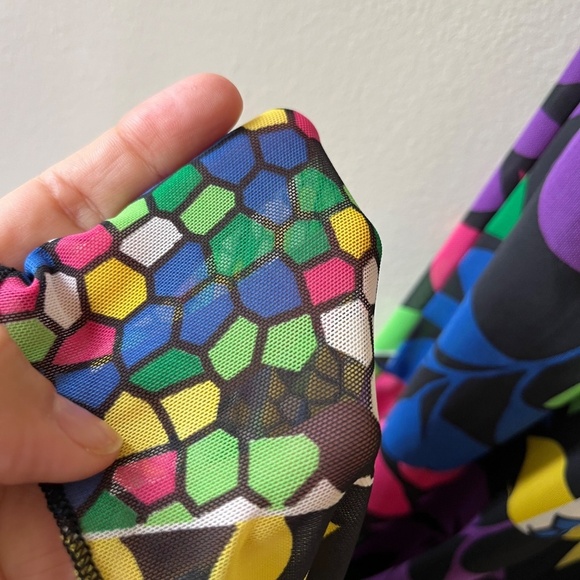 Tank Floral Maxi Pullover Dress V Neck Stretch Loose Fit Fully Lined Sz M L - Picture 5 of 7